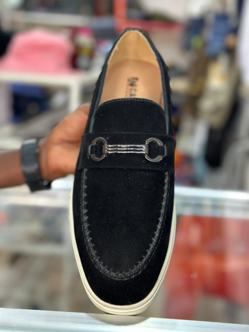 Cacatua Men's Suede Loafers – Black