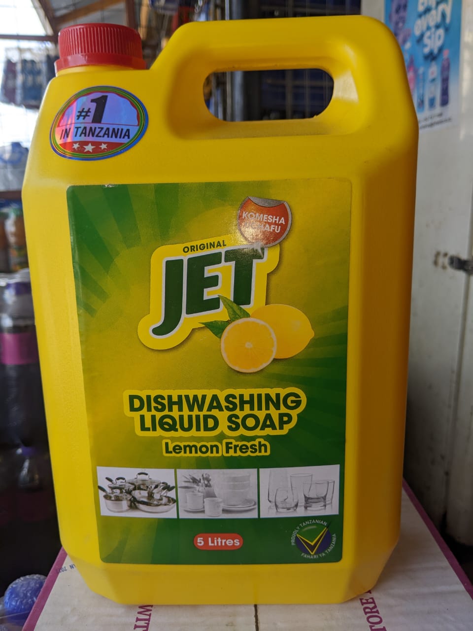 JET Dishwashing Liquid Soap – Lemon Fresh (5 Litres)