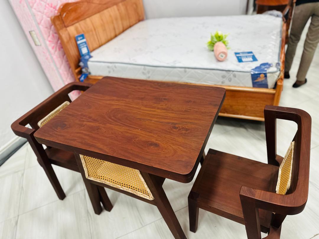 Solid Wood Table & 2 Chairs Set
