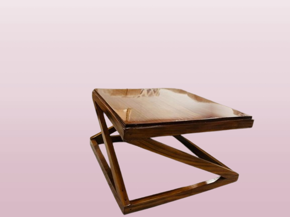 Solid Wood Z-Shaped Coffee Table