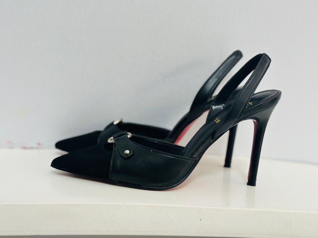 Women's Slingback Stiletto Heels – Black