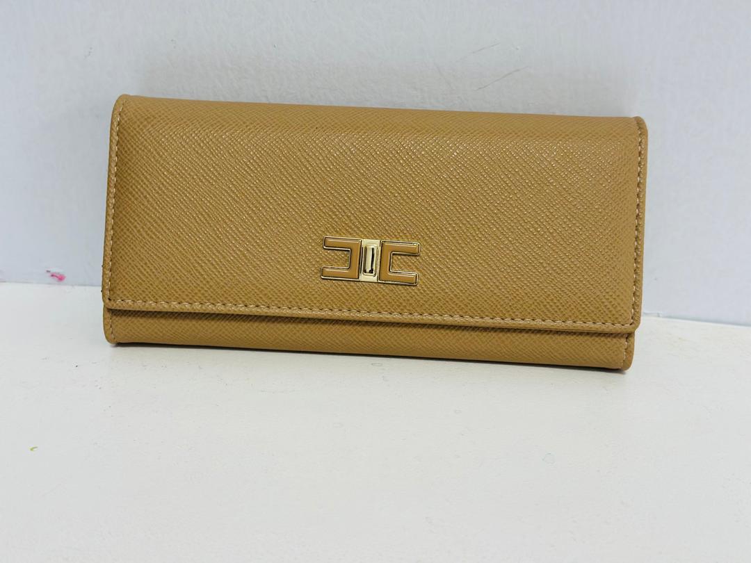 Elegant Saffiano-Style Long Wallet